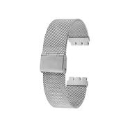 NINOMA Compatible avec la montre Swatch IRONY YAS112/YGS749 for homme, bracelet en maille tissée en acier fin, série YIS YVS, bracelet en métal de 17 mm, 19 mm, 20 mm, 21 mm(Silvery 1,17mm)