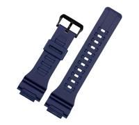 NINOMA Compatible avec le bracelet Casio Aqs810 et l'AQ-S810W, accessoires de rechange d'origine WC-5208, boîtier en caoutchouc blanc, bracelet en silicone et résine 5208(Navy blue bk)
