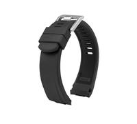 NINOMA Compatible avec Seiko PROSPEX SSC813P1 SSC909P1 panda extrémité incurvée en caoutchouc noir bleu orange bracelet de montre en silicone étanche souple for homme(Black-steel buckle)