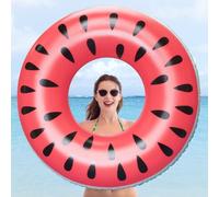 Ninonly Bouée Piscine Adulte, Grosse Anneau de Natation Gonflable Vacances | 115cm Bouée Piscine Pastèque, 102cm Bouée Gonflable avec Poignées, Bouée Donuts Enfant Radeau Jouet pour Fêtes de Piscine
