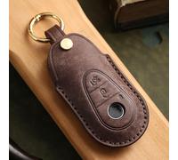 NINQ Coque de Clé de Voiture pour Benz C-Class C200l 2024 C260l 2025, Portable Voiture Clé Protection Étui Telécommande Clé Protecteur Accessoires,Einheitsgröße-D Brown