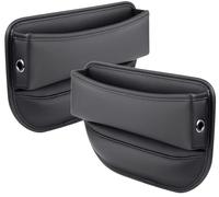 NINQ Organisateur D'écart de Siège de Voiture pour Hyundai Tucson 4.Gen (NX4) 2021 2022 2023 2024 2025 SWB, Car Seat Gap Storage Organizer Organisateur de Siège Poche Latérale,2 Piece-Black