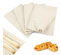 Ninsula Lot de 4 torchons épais réutilisables pour la cuisson au levain, 35,6 x 48,8 cm, torchons à pain épais pour baguettes, pâtisseries, pains