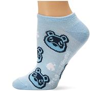 Nintendo Animal Crossing 5 Pack No Show Socks Chaussette décontractée, Bleu/Gris Multi, 9-11 años Femme