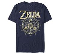 Nintendo Cercle Symbolique de la légende de Zelda T-Shirt, Bleu Marine, XL Homme