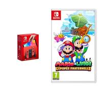 Nintendo Console Switch - Modèle OLED Edition Mario (rouge) & Mario & Luigi : L'épopée fraternelle