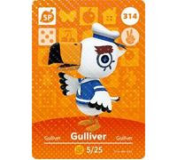Nintendo Gulliver 314/400 Carte Amiibo Motif Animal Crossing Happy Home Série 4