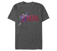 Nintendo Hey Ocarina T-Shirt, Charbon de Bois chiné, M Homme