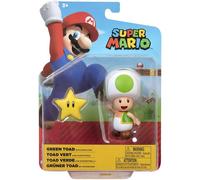Nintendo - Jakks Super Mario - Toad Vert Avec Étoile - 10 Cm