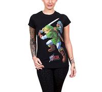 The Legend of Zelda Nintendo Legend Zelda Women's Link Ocarina of Time Print T-Shirt, Noir, XL Femme