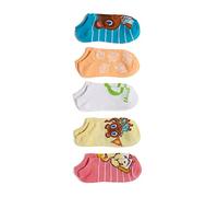 Nintendo Lot de 5 paires de chaussettes sans spectacle pour femme - Animal Crossing, Rayures jaunes, Fits Sock Size 9-11; Fits Shoe Size 4-10.5