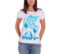 Nintendo Mario Aquarell T-Shirt (Damen) -M- Weiss [import allemand]