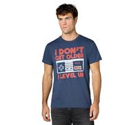 Nintendo Men's Leveling Up T-Shirt, Large, Navy Heather