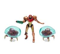 Nintendo Metroid - JAKKS Pacific - Lot de 3 Figurines Articulées Samus Aran et Aliens - Licence Officielle du Jeu Vidéo - Jouet à Collectionner pour Enfants et Adultes Fans de l'univers