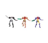 Nintendo Metroid Prime Figurine Samus 6,3 cm - Pack Collector de 3, sous Licence Officielle, Comprend Les armures Varia, Phazon et Gravity, Designs détaillés, Emballage Collector