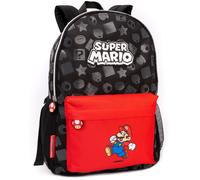 Nintendo Noir Logo, Mario Placement Print / Moulded Toad Zipper Sac à dos Garçon