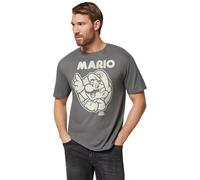Nintendo So Mario T-Shirt, Charbon, L Homme