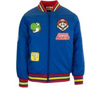 Nintendo Super Mario Blouson aviateur pour garçon, Mario Blue, 10-12
