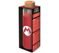 Stor Bouteille en Verre avec étui en Silicone 585 ML Super Mario, Noir, Moyen