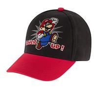 Nintendo Super Mario Casquette de Baseball pour garçon 4-7 Ans Noir/Rouge
