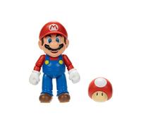 Nintendo Super Mario Figurine articulée Mario avec accessoire Power Up Champignon 10,2 cm À partir de 3 ans (licence officielle)