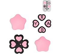 Nintendo Switch 2 Grips,Joystick Caps for Switch2,Analog Joystick Cover for Joycon NS2 Controller with Button Sticker,Starry Heart,Pink,Black