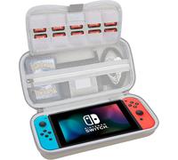 Nintendo Switch Case,Protective Hard Carrying Case for Nintendo Switch with Cartridge Storage Function and Game Holder and Extra Pouch,Grey