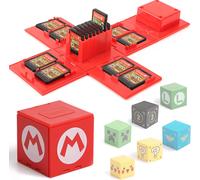 Nintendo Switch Games Storage Case-Holds up to 16 Games Protective Storage System Game Card Organizer Hard Case with 16 Slots (Red)