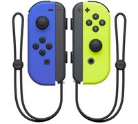 Paire de manettes Joy-Con gauche bleue et droite jaune néon