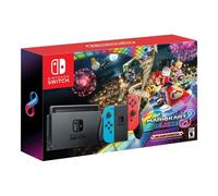 Nintendo Switch with Neon Blue and Neon Red Joy-Con Mario Kart 8 Deluxe