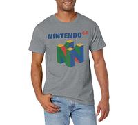 Nintendo T-Shirt à Manches Courtes avec Logo N64 pour Homme, Athletic chiné, Taille S