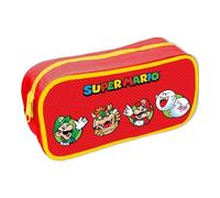 Nintendo Trousse rectangulaire mixte Super Mario Character Circles Rouge 21x10x10 cm