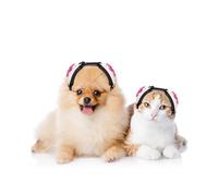 Ninuo Cache-oreilles apaisants pour chats et petits chiens - pour soulager l'anxiété - Suppression du bruit pour feux d'artifice, orages, toilettage des animaux de compagnie et séchage forcé