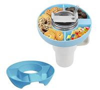 Ninyoon Bol à collation pour Stanley Coupe Gobelet de 40 oz avec poignée, Plateau à Snacks, Matériau de qualité Alimentaire, Plateaux à collations, Passe au Lave-Vaisselle (Bleu, Plastique)