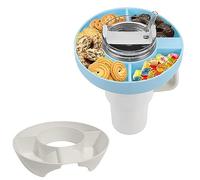 Ninyoon Bol à collation pour Stanley Coupe Gobelet de 40 oz avec poignée, Plateau à Snacks, Matériau de qualité Alimentaire, Plateaux à collations, Passe au Lave-Vaisselle (Blanc, Plastique)