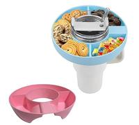 Ninyoon Bol à collation pour Stanley Coupe Gobelet de 40 oz avec poignée, Plateau à Snacks, Matériau de qualité Alimentaire, Plateaux à collations, Passe au Lave-Vaisselle (Rose, Plastique)