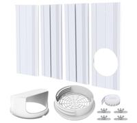 Ninyoon Kit d'évent de fenêtre de climatiseur - pour Tuyau d'évacuation de 13cm et 15cm, pour fenêtre Verticale et Horizontale de 43-140cm, Adaptateur de Tuyau d'évent de climatiseur - sans Tuyau