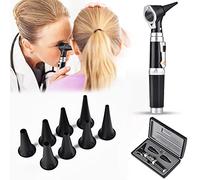 Ninyoon Mini Otoscope Kit - Scope auriculaire avec LED, grossissement 3X, 8 bouchons et 1 étui de rangement - Fournitures médicales de poche pour infirmières, enfants, adultes, animaux de compagnie