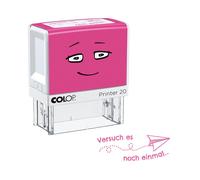 NIO School - Try it Again, Pink Imprint Colour 38 x 14 mm Pink Try again