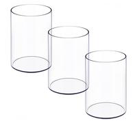 NiOffice Lot de 3 organiseurs de bureau élégants en acrylique transparent pour stylos et crayons de maquillage, parfaits pour la maison, l'école et le bureau