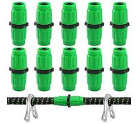 NIOIPXA Kit de réparation de tuyau d'arrosage extensible avec pince en métal, connecteurs femelles mâles à double canal pour tuyau de poche/tuyau flexible extensible de 7,5 à 75 m 30,5 m (vert)