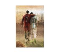 NIOKUM Poster de football Cristiano Ronaldo et Lionel Messi pour chambre de garçon - 1 toile - Décoration murale pour salon, chambre à coucher - Style sans cadre - 30,5 x 45,7 cm