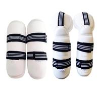NIOMICO 1 Ensemble de karaté, équipement de Protection Protection PU Taekwondo Gear Comprend Un Garde Jambe et Un Bras Jambe Paire avec du Ruban adhésif pour Le vélo, l'art Martial