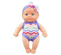 NIOMICO Baby Doll Doll Mignon Bath Bath 8.5x3.4x5.3 Pouces Natation bébé avec Joint Mobile et vêtements Amovibles Vinyl Water Toys pour Enfants, style2