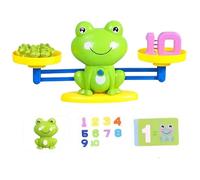 NIOMICO Jeu d'équilibre de Grenouille, Jeux de mathématiques Maternelle à l'échelle l'équilibre en Plastique avec Grenouille, numéro et Cartes, Toys comptage éducatif pour Les Enfants âgés 3 Ans