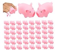 NIOMICO Mini porcs 50 pcs Caoutchouc cochons de Bain Jouet Float Squeak Piggy Baby Baignoire Toys Cadeau pour Halloween, Noël, File Animal Farm faring style1 Caoutchouc