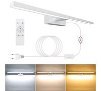 NIORSUN LED Lampe Miroir Salle de Bain, 18W 80cm, 1800 Lumens, Gradation Gratuite 3000K - 6000K,Applique Murale Salle de Bain Avec Télécommande, IP44, Luminaire Salle de Bain, Applique Murale 800mm