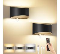 NIORSUN Rechargeable Indoor Wall Light With Motion Sensor & Remote Control, 3 Colors Dimmable (3000k-6500k), 5000mah Cordless Without Power Connection For Bedroom, Living Room, Staircase