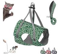 Niowatchted Cat Dogs Vest Harness and Leash, Cat Dogs Vest Harness and Leash Anti-Break Away Chest Strap Clothes - for Cats & Dogs (Green,S)