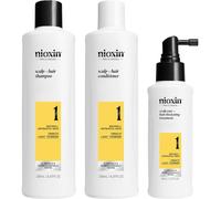 Nioxin Soin des cheveux System 1 Kit à 3 niveaux Scalp + Hair Shampoo 150 ml + Scalp + Hair Conditioner 150 ml + Scalp Care + Hait Thickening Treatmenr 50 ml 350 ml